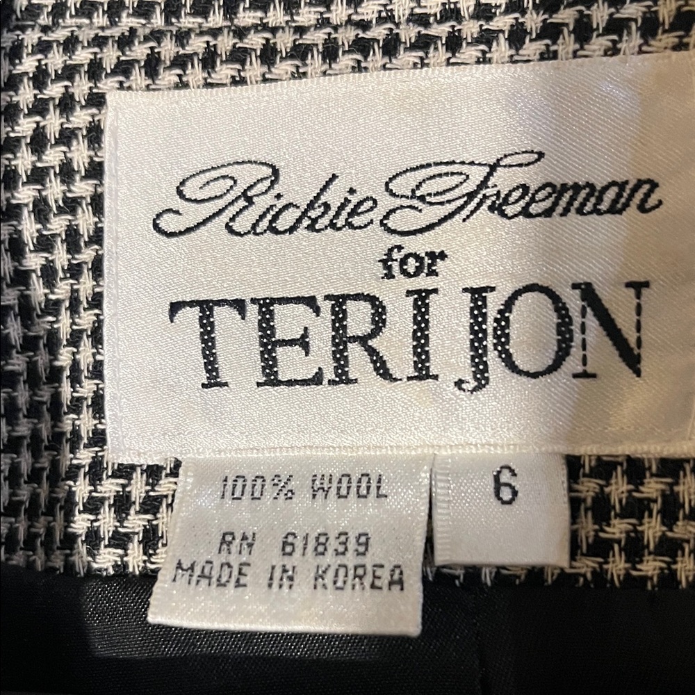 Vintage Teri Jon Black Women's Blazer and Skirt Set - Picture 2 of 7